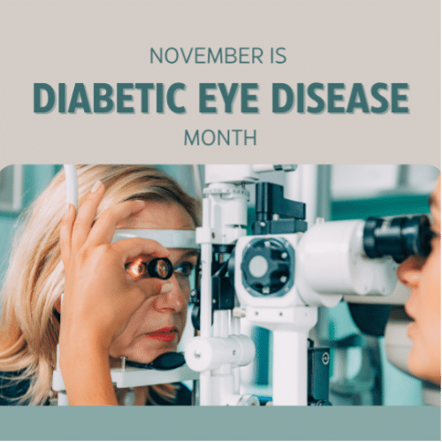 women getting an eye exam